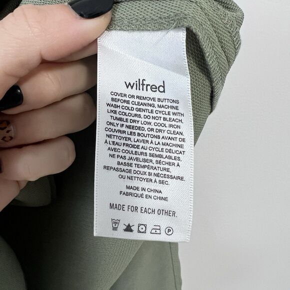 Aritzia Wilfred Freeform Shirt Sage Green Oversized Button Up Size S Relaxed - Picture 9 of 10